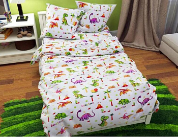 Динозаврики, бязь (Двоспальний)