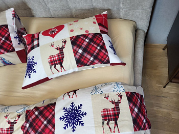 Мурал/св.беж, Turkish flannel двустор. нав. 50*70 (Полуторний)