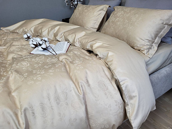 Сатин JACQUARD, ROSE BEIGE (Сімейний)