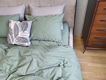 Forest Green, Washed Cotton W1151 (Полуторний)