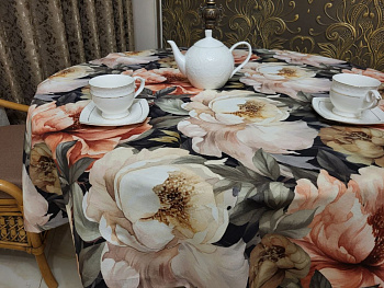 Скатертина Акварель, кругла (Діаметр 140см)