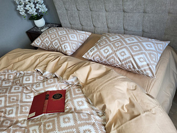 Орнамент беж, cotton (Сім. на рез.)