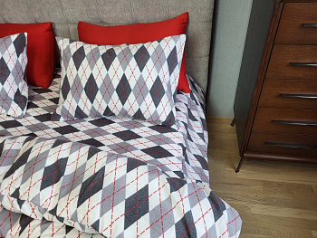 Ромб сірий, Turkish flannel (Двосп. на рез.)