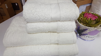 Рушник махровий, Білий (Баня 70/140см)