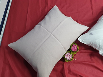 Нав. -1 шт. Попелясто-рожевий, льон 100% (Набір 70*70см)