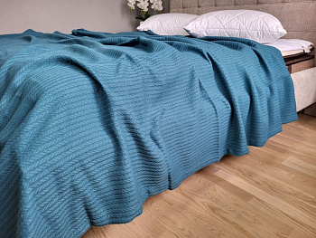 Піке Косичка, Лазуровий (Плед 180*220см)