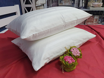 Набір нав. 2 шт. Stripe PREMIUM, WHITE 2/2см (Набір 50*70см)