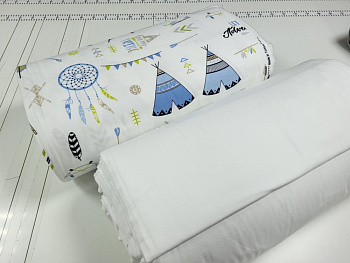 Вігвам/білий, Turkish flannel (Сімейний)