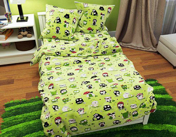 Совушки салат., бязь 40*60см (Дитячий)