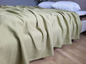 Піке Косичка, Ніжна оливка (Плед 180*220см)