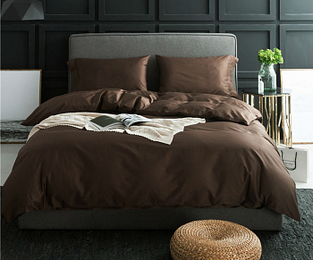 Сатин однотонний DARK CHOCOLATE, №154 (Сімейний)