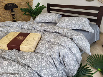 Сатин PREMIUM, MUSCAT GRAY (Полуторний)