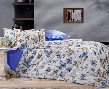 Оазис синій, cotton (Двосп. на рез.)