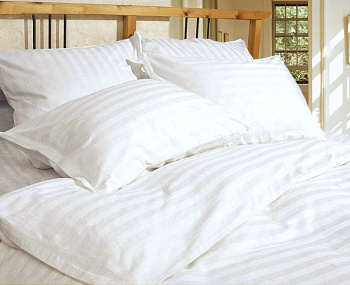 Сатин Stripe PREMIUM, WHITE 2/2см (Сімейний)