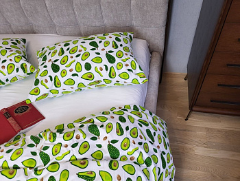 Авокадо/білий, Turkish flannel (Євро)