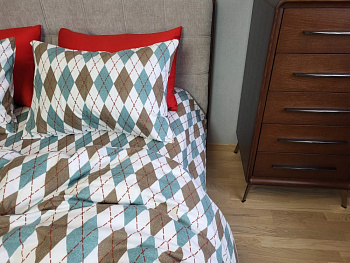 Ромб зелений, Turkish flannel (Сім. на резин.)