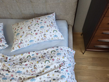 Єдиноріг/блакитний, Turkish flannel (Дитячий на рез.)