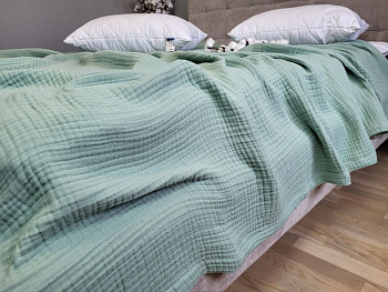 SPRING GREENS, MUSLIN (Плед 260*220см)