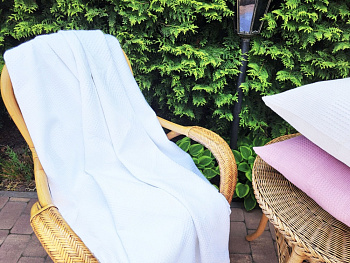 Піке Вафелька, Білий (Плед 160*220см)