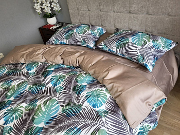 Сатин PREMIUM, TROPICS (Двоспальний)