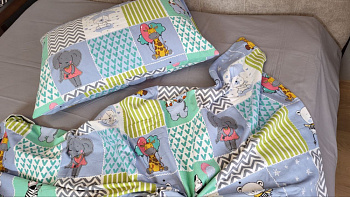 Звірята/сірий, Turkish flannel (Двоспальний)