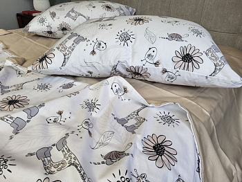 Сатин PREMIUM, ZOO Двустор. (Полут. на рез.)