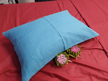 Нав.- 1 шт.  Блакитний, льон 100% (Набір 40*60см)