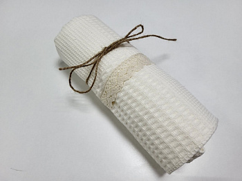 Рушник ПІКЕ Прованс, Ванільний (40*60см)