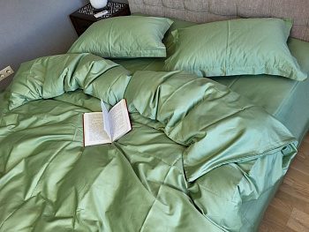 FRESH GREENS, Turkish satin (Двосп. на рез.)