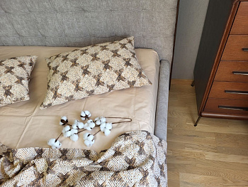 Серпанок беж, GOFRE DUO (Полуторний)