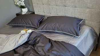 Сатин однотонний №240+№251, з кантом (Євро)