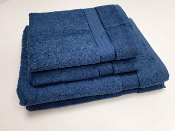 Рушник махровий, Джинс 400гр/м2 (Лице 50/90см)