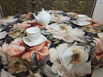 Скатертина Акварель, овал (Овал 160/350 см)