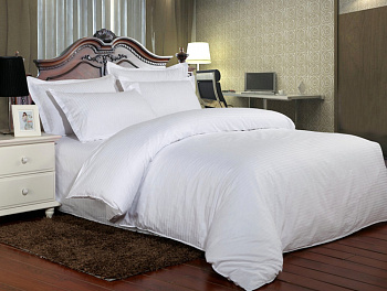 Сатин Stripe PREMIUM, WHITE 1/1см (Євро)