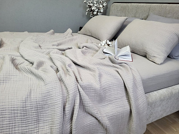 WARM GREY, MUSLIN (Плед 260*220см)
