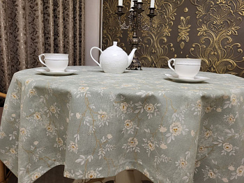 Скатертина Арія оливка, овал (Овал 160/260 см)